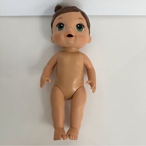 Doll Baby Alive Hasbro 2014 12 in brown hair green eyes #B9724